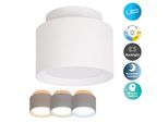 NÄVe Led Deckenleuchte "Trimes", Weiß, 1, Ø 14Cm H: 10Cm, 1 Stk., Leuchten, Rund, Dimmbar, Cct Per Schiebeschalter, Nachtlicht, Backlight, Memory, Led Deckenleuchte
