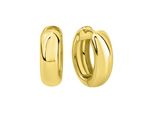 Paar Creolen Firetti "Schmuck Geschenk Silber 925 Ohrschmuck Ohrringe", Gelbgoldfarben, Ohrringe, Damen, 17Mm, Silber 925 (Sterlingsilber)