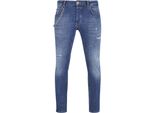 Bequeme Jeans 2Y Premium "2Y Premium Herren 2Y Skinny Fit Jeans", Herren, Gr. 31, NormalgrößEn, Blau, 97% Baumwolle, 3% Elasthan, Unifarben, Jeans
