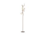 Just Light Stehlampe "Curls", Gold (Messingfarben Matt), 2, Ø 22Cm, 1 Stk., Leuchten, Led, Dimmbar üBer Schnurdimmer, Stehlampe