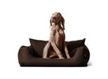 Tierlando NEMO Hundebett Hundesofa S M L Hundekorb Katzenbett 65 80 100cm braun 1 m, 25 cm, 80 cm