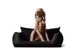 Tierlando NEMO Hundebett Hundesofa S M L Hundekorb Katzenbett 65 80 100cm schwarz 1 m, 25 cm, 80 cm