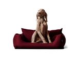 Tierlando NEMO Hundebett Hundesofa S M L Hundekorb Katzenbett 65 80 100cm bordeaux 1 m, 25 cm, 80 cm