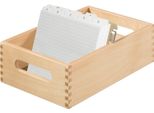 Han 506-0 Vassoio Per Carte In Legno Din A6 Orizzontale, Per Max. 900 Carte, Legno Naturale