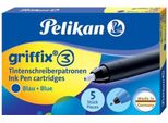 Pelikan 960567 Cartuccia Griffix® Per Penna A Inchiostro, Blu, Tipo T1R