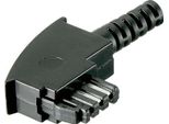 Goobay 50247 Spina TAE-F Con Protezione Antipiega, Spina TAE-F, Nera