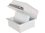 Han 965-S-631 Scatola Per Schede, A5 Orizzontale, Per 800 Schede, Grigio Chiaro
