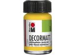 Marabu 1401 39 021 Decormatt Acrilico, Giallo Medio 021, 15 Ml