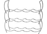 Koopman Excellent Housewares Portabottiglie Per 12 Bottiglie, Acciaio Cromato, 42X14X42 Cm, Argento