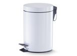 Zeller 18208 Tretabfalleimer Stahl Weiß 3 L
