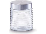 Contenitore Per Alimenti Zeller, Vetro/Acciaio Inox, 10X12,5 Cm, Trasparente/Argento