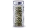 Contenitore Per Alimenti Zeller, Vetro/Acciaio Inox, 10,5X17,5 Cm, Trasparente/Argento
