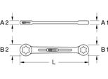 Ks Tools TX-E Chiave A Doppio Anello, E6Xe8, 911.0371