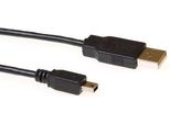 Act Cavo Usb 2.0, A - 5 Pin Mini B 5,0 M Cavo Usb 5 M Usb A Mini-Usb B Nero