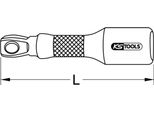 Ks Tools 3/8" Chromeplus Prolunga Inclinabile 250 Mm - 918.3803"