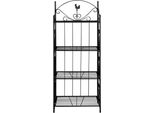 Vidaxl Scala Per Piante Scaffale Per Fiori Portafiori Nero