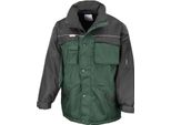 Result WORK-GUARD R72X | Cappotto Combinato Workguard Heavy Duty - Colore: Verde Bottiglia/Nero - Taglia: Xl