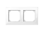 Merten 503219 Cornice M-PLAN Ii, A 2 Ingressi, Da Incasso, Bianco Polare Lucido