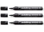 Edding 2000C Marcatore Permanente Tipo Di Punta Nero 3 Pz