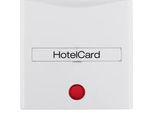 Berker 16408989 Coperchio Per Interruttore Hotelcard Con Impronta E Lente Rossa Bianco Polare, Berker Lucido