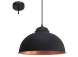 Eglo Lampada A Sospensione Truro 2 Nero E Rame 49247
