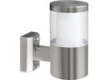 Eglo Applique Da Esterno A Led "Basalgo 1"" In Acciaio Inox, Argento, Lampada Da Parete"