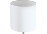 Eglo 31594 Pasteri Lampada Da Tavolo Acciaio Nichel Tessile Opaco Bianco