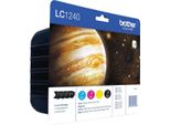 Brother LC1240 Value Pack - Confezione Da 4 Pezzi - Nero, Giallo, Ciano, Magenta - Originale - Confezione Blister - Cartuccia D'inchiostro - Per