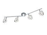 Lampada Da Soffitto Moderna Con Led Integrato Tours Argento Rl R82134106