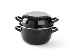 Hendi Muscheltopf, Emailliert - Mit Deckel, 5L, ⌀260X(H)210Mm
