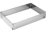 Zenker Cornice Da Forno Estensibile "Patisserie"" Cornice Da Forno Regolabile Cornice Per Torte Rettangolare, Da 27,5 - 52 Cm X 18,5 - 43 Cm, Cornice Da Forno Per Torte E Crostate Di Dimensioni Individuali, Quantità: 1 Pezzo"