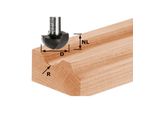 Festool Hw S8 R6.35 Fresa Per Frese 12.70 X 10 X 40 X 8 Mm ( 490984 ) Per Frese Of 900, Of 1000, Of 1010, Of 1010 R, Of 1400, Of 2000, Of 2200