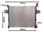 Van Wezel 21002059 Radiatore Acqua Radiatore Motore Per Jeep Grand Cherokee Iii (Wh, Wk) Commander (Xk, Xh)