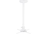 Multibrackets MB-1787 Supporto Per Proiettore A Soffitto, Regolabile Da 90 A 160 Cm, Regolazione Fine, Max. 10 Kg, Bianco