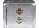Tavolino Aviator In Alluminio Stile Aereo Vintage