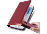Cadorabo Custodia Per Samsung Galaxy S6 Custodia Protettiva In Rosso Custodia Per Cellulare Cover Chiusura Magnetica