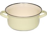 Casseruola Riess Con Bordo Cromato Ø16Cm 1,1L Smalto Giallo Pastello