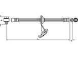 Tubo Freno Anteriore Destro Da Metzger (4116207) Tubo Flessibile Impianto Frenante
