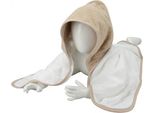 A&R 032.50 | Asciugamano Con Cappuccio Per Bambini / 75 X 75 Cm - Colore: Bianco/Rosa/Rosa - Dimensioni: 75 X 75 Cm