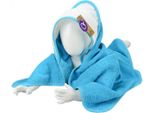 A&R 032.50 | Asciugamano Con Cappuccio Per Bambini / 75 X 75 Cm - Colore: Blu Acqua/Bianco/Blu Acqua - Dimensioni: 75 X 75 Cm