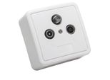 Triax Presa Tripla Singola/Di Derivazione, 5-2400 Mhz, Tv, Rf, Sat