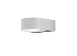 Lampada Da Parete Konstsmide Teramo In Alluminio Laccato Grigio Con Vetro Opalino