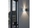 Eglo Lampada Da Parete Per Esterni A Led Calpino, Lampada Da Esterno A 2 Fiamme, Applique In Alluminio, Colore: Bianco, IP54
