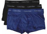 Confezione 3 Boxer Uomo Tripack Ck Calvin Klein Articolo U2664G Low Rise Trunk 3PK, 4KU Black / Blue Shadow / Cobalt Water, L, Cotone 95%,Spandex 5%