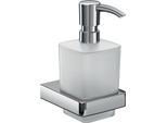 Emco Trend Distributeur De Savon Liquide, RéCipient En Verre Cristal Satiné, Pompe Doseuse En Plastique, Chromé, 022100100, 022100100