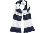 Sciarpa Invernale Unisex Beechfield Varsity RW2031 (Taglia Unica) (Navy/Bianco)