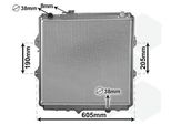 Van Wezel 53002371 Radiatore Acqua Radiatore Motore Per Toyota Hilux Vi Pick-Up (N1)