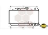 Van Wezel 53002239 Radiatore Acqua Radiatore Motore Per Toyota Avensis Estate (T22) Avensis (T22) Avensis Liftback (T22)