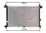 Van Wezel 37002207 Radiatore Acqua Radiatore Motore Per Opel Astra F Cc (T92) Astra F Caravan (T92) Astra F Berlina (T92)