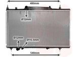 Van Wezel 40002230 Radiatore Acqua Radiatore Motore Adatto A Peugeot 607 (9D, 9U) Per CitroËN C5 I (Dc)
